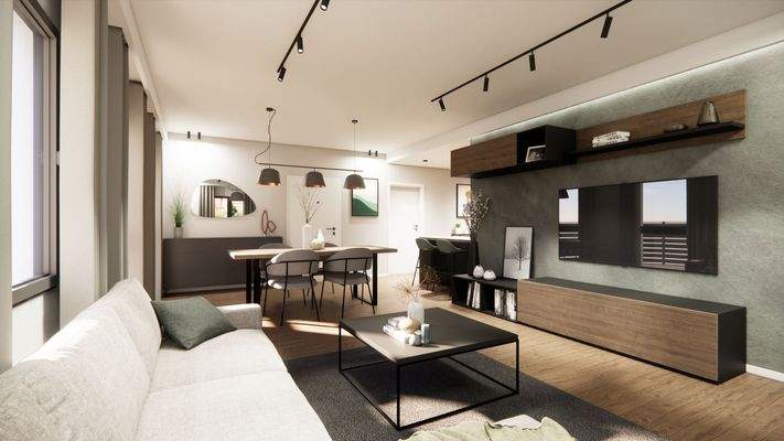 Wohnen / Essen - Visualisierung, Abweichungen möglich!