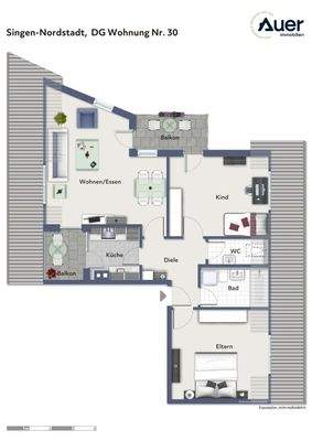 FBS 4 Grundriss möbiliert