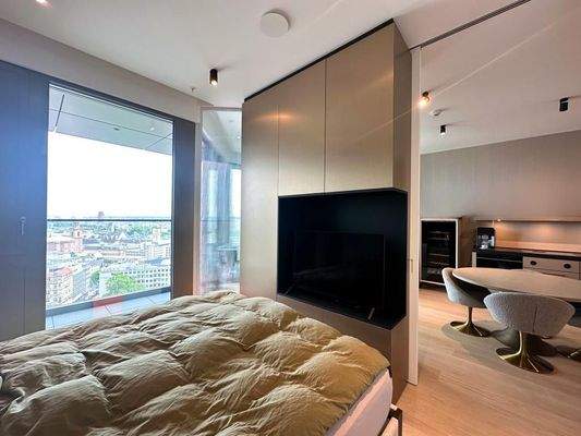 Schlafzimmer mit Schiebetür