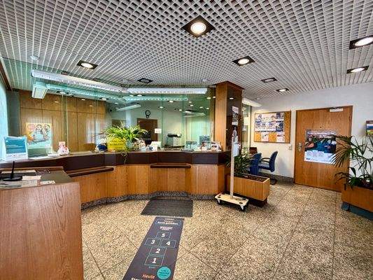 Bankfiliale im Erdgeschoss