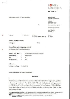Bauvoranfrage Wohnbebauung Seite 1 von 3