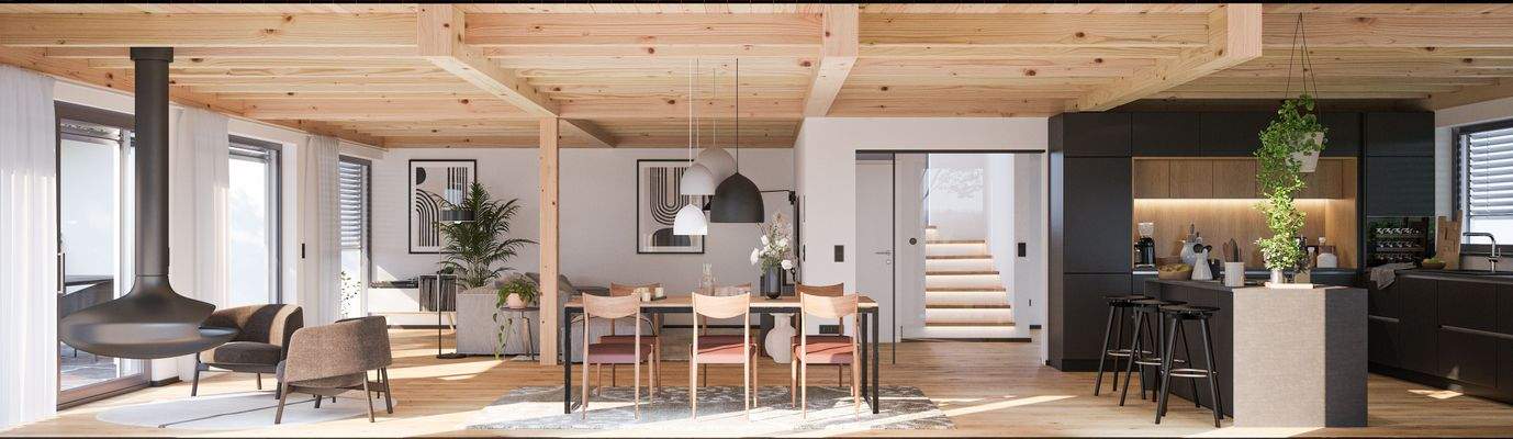 Essen mit Treppenaufgang