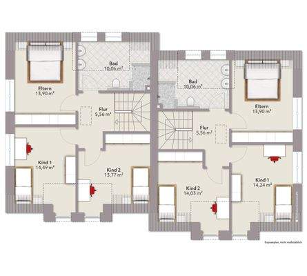 Grundriss Dachgeschoss 4.4