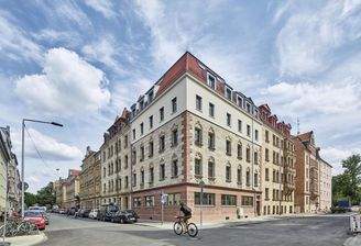 Restaurierte Jugenstilfassade