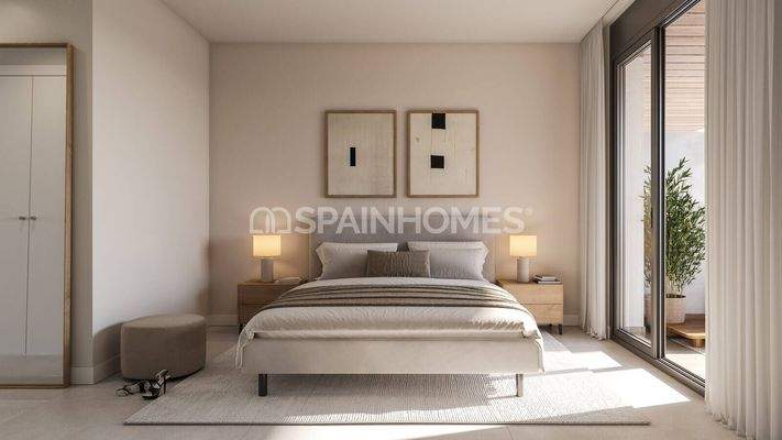 2 and 3-Bedroom Flats in a Complex with Pool in Málaga