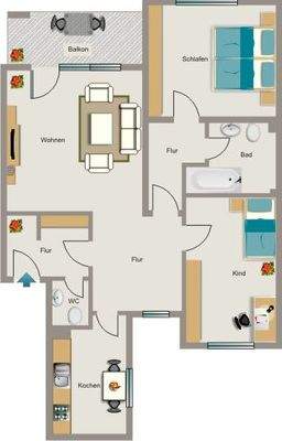 Grundriss beispielhaft