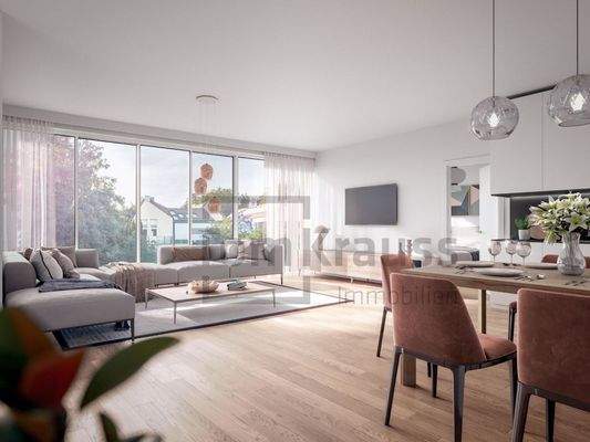 lichtdurchflutete Wohnküche 