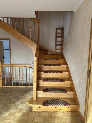 Treppe zum Dachgeschoss