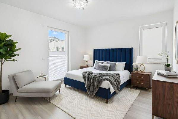 Schlafzimmer digital möbliert