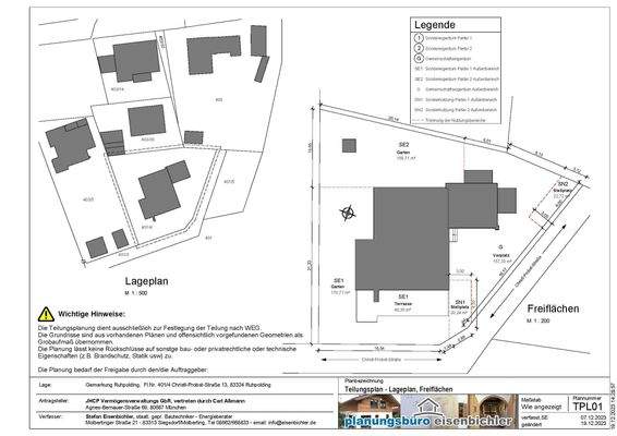 Teilungsplan Aussenanlagen
