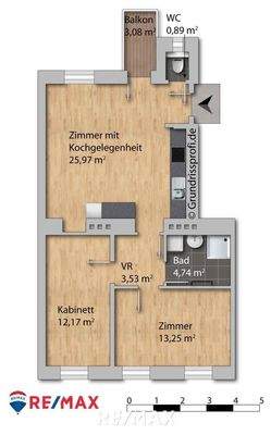 Grundriss nicht möbliert