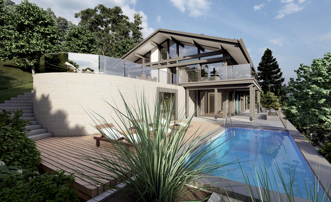 Grundstück Leimen mit Beispielprojekt von HUF HAUS