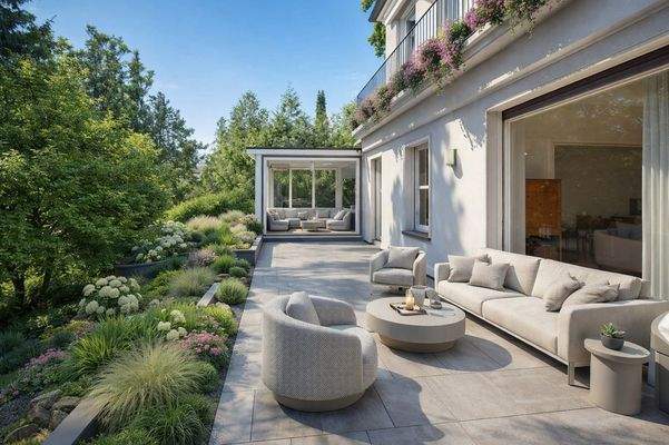 Digitale Visualisierung -Terrasse