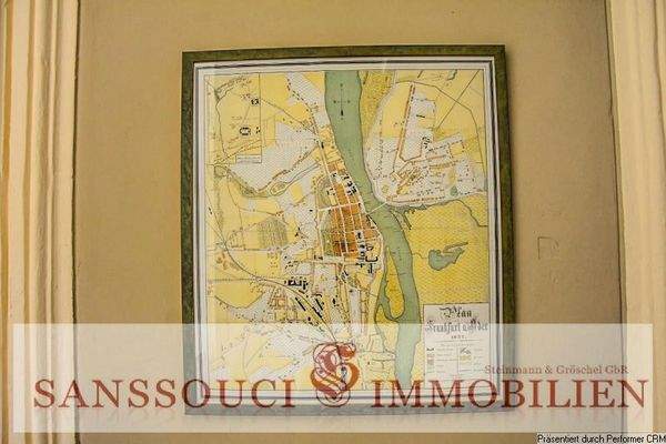 alte Landkarte von Frankfurt (Oder)