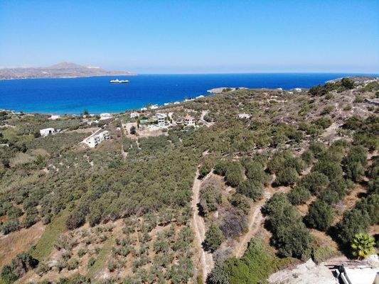 Kreta, Kera: Grundstücke mit Meer- und Bergblick nahe Kalyves zu verkaufen