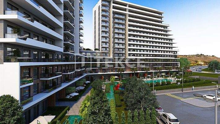 Apartments in a Complex with Pool and Close to the Metro in İzmir