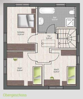 Grundriss Obergeschoss