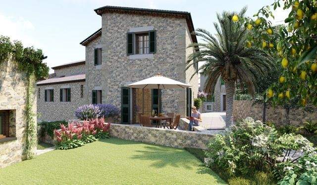 Neubau-Reihenhaus mit Bliick auf die Berge zum Verkauf in Fornalutx, Mallorca