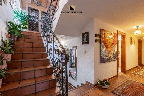 und dann hoch in die Zimmer...