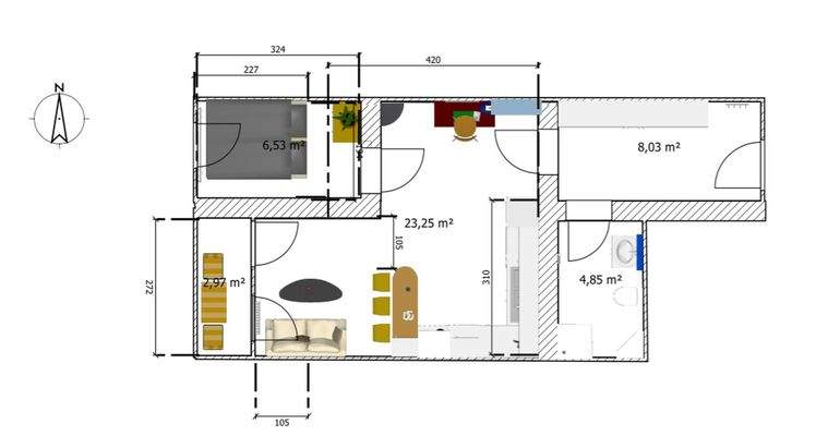 Grundriss nach Sanierung