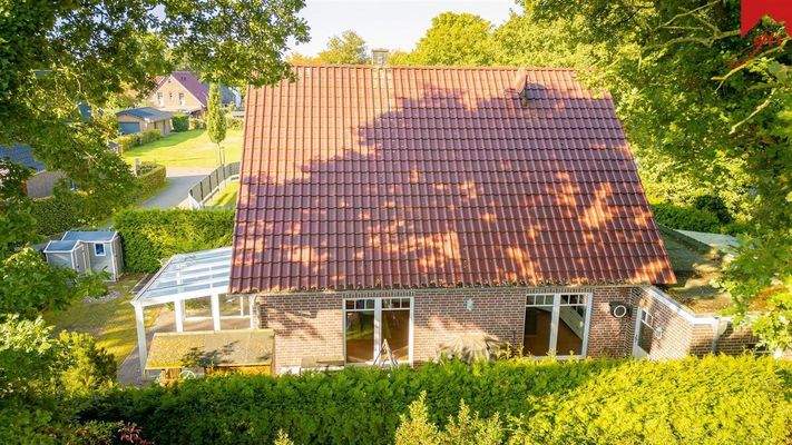 Drohenaufnahme; Rückansicht