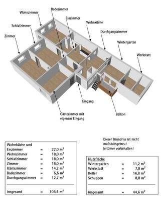 Grundriss und Wohnfläche