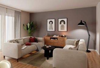 Lichtdurchfluteter Wohnbereich dank bodentiefer Fe