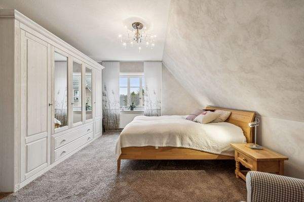 Blick in ein Schlafzimmer