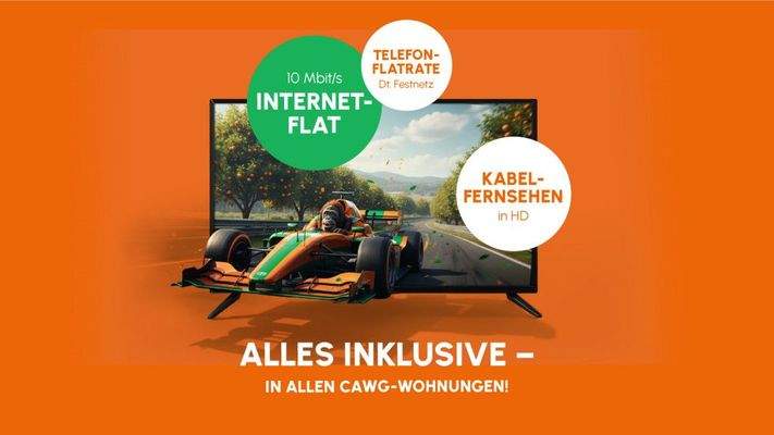 Internetflatrate 10 MBits inklusive Website