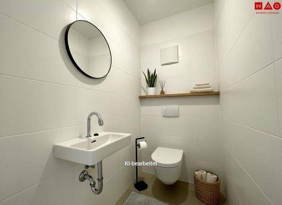 WC mit Handwaschbecken KI-generiert