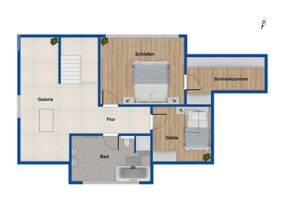 Grundriss Neubau Obergeschoss