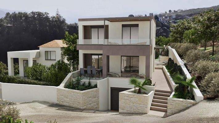 Kreta, Drakona: Neubau-Projekt! Einfamilienhaus mit Pool zu verkaufen