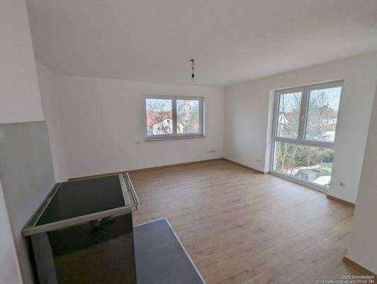 Wohn-:Esszimmer mit Back-:Heizkochofen