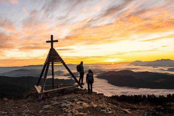 Blick von der Gerlitzen hinunter auf den Ossiachersee