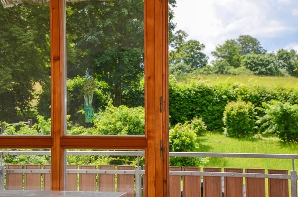 Blick in Richtung Westen/Gemeinschaftsgarten