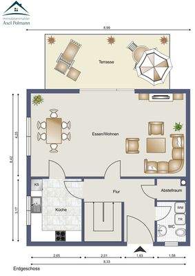 Grundriss Erdgeschoss WHG 2