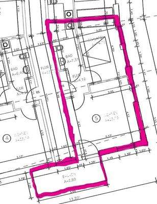 Grundriss 2-Zimmer-Wohnung