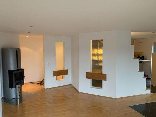 Blick auf den Kaminofen