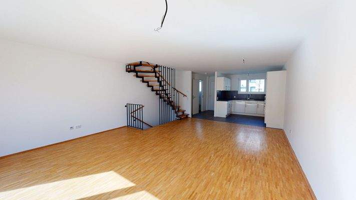 (Musterhaus)  offener Wohn- und Essbereich Musterreihenhaus