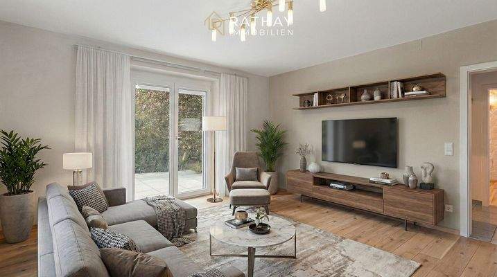 Visualisierung Wohnzimmer EG