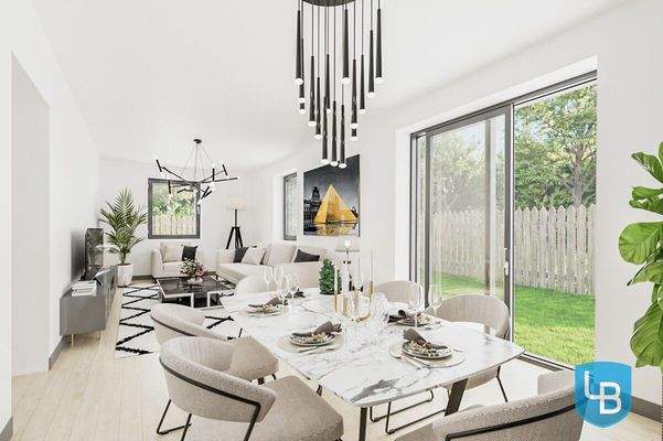 ...mit Zugang auf die Terrasse und in den Garten