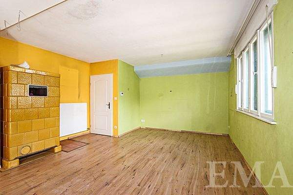 Wohn- und Esszimmer im Dachgeschoss