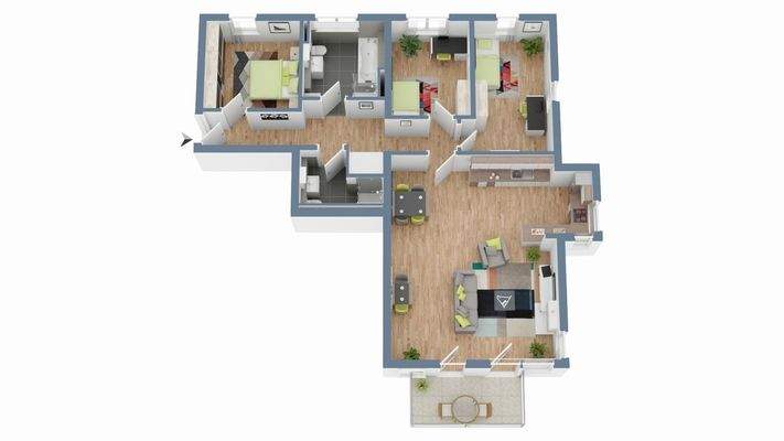 unverbindlicher 3D Grundriss