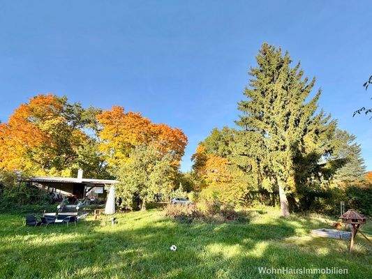 Der Garten ist groß