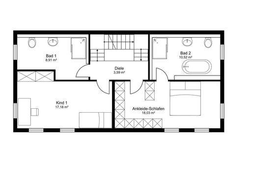 Grundrissplan Obergeschoss