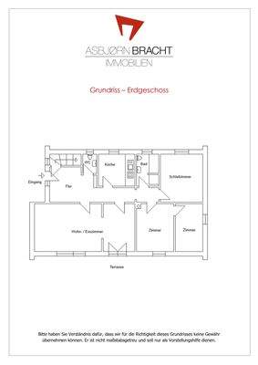 Grundriss EG ohne Gewähr - nicht maßstabsgetreu