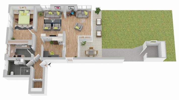 illustrierter Grundriss