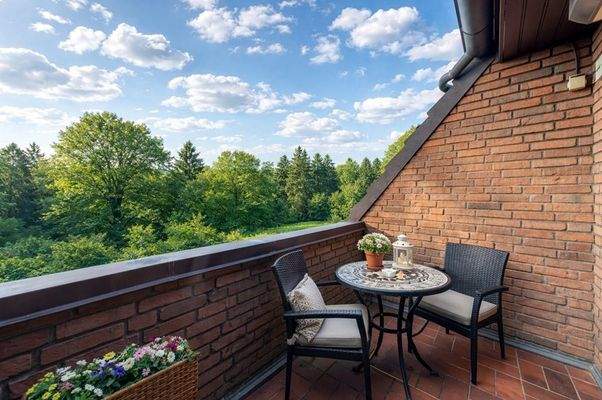 Balkon virtuell möbliert