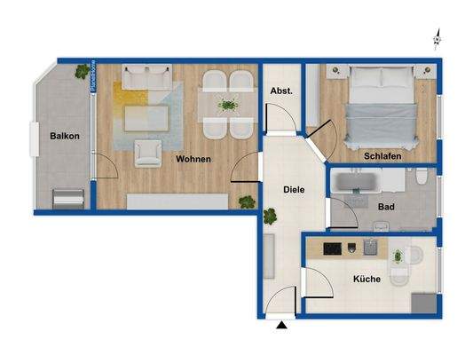 Grundriss haus 5 WE B6