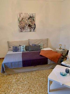 ...mit einem Schlafsofa